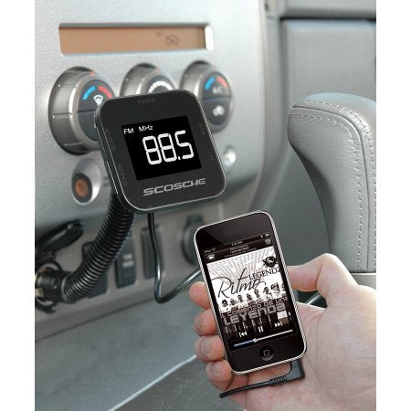 Digital FM transmitter with Back Lit Display & Flex-Neck