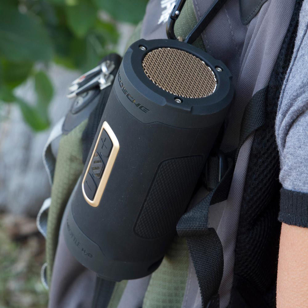 BoomBottle H2O+ Rugged Waterproof Wireless Speaker (Black/Gold)
