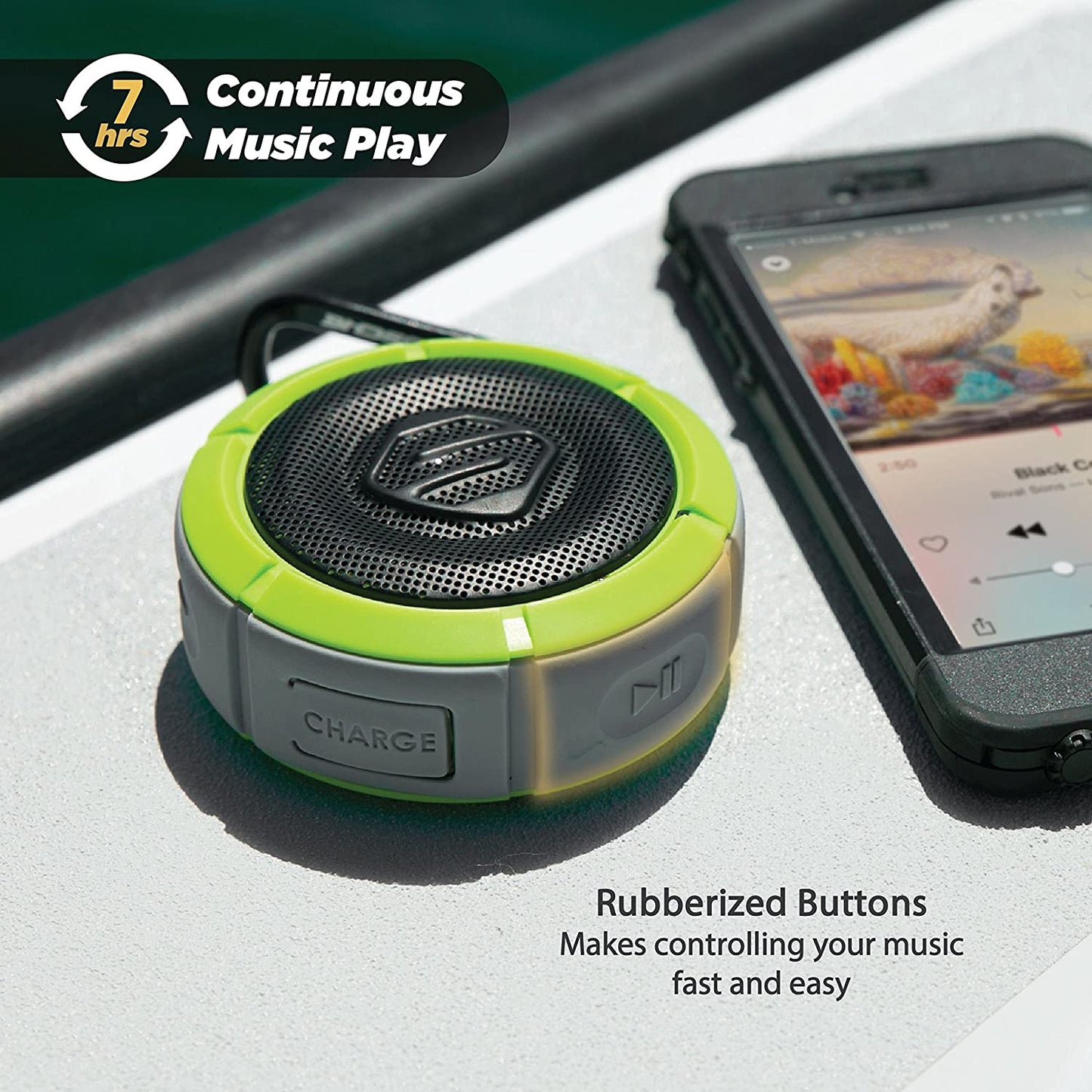 BoomBuoy Floating Waterproof Wireless Speaker (Grey/Green)