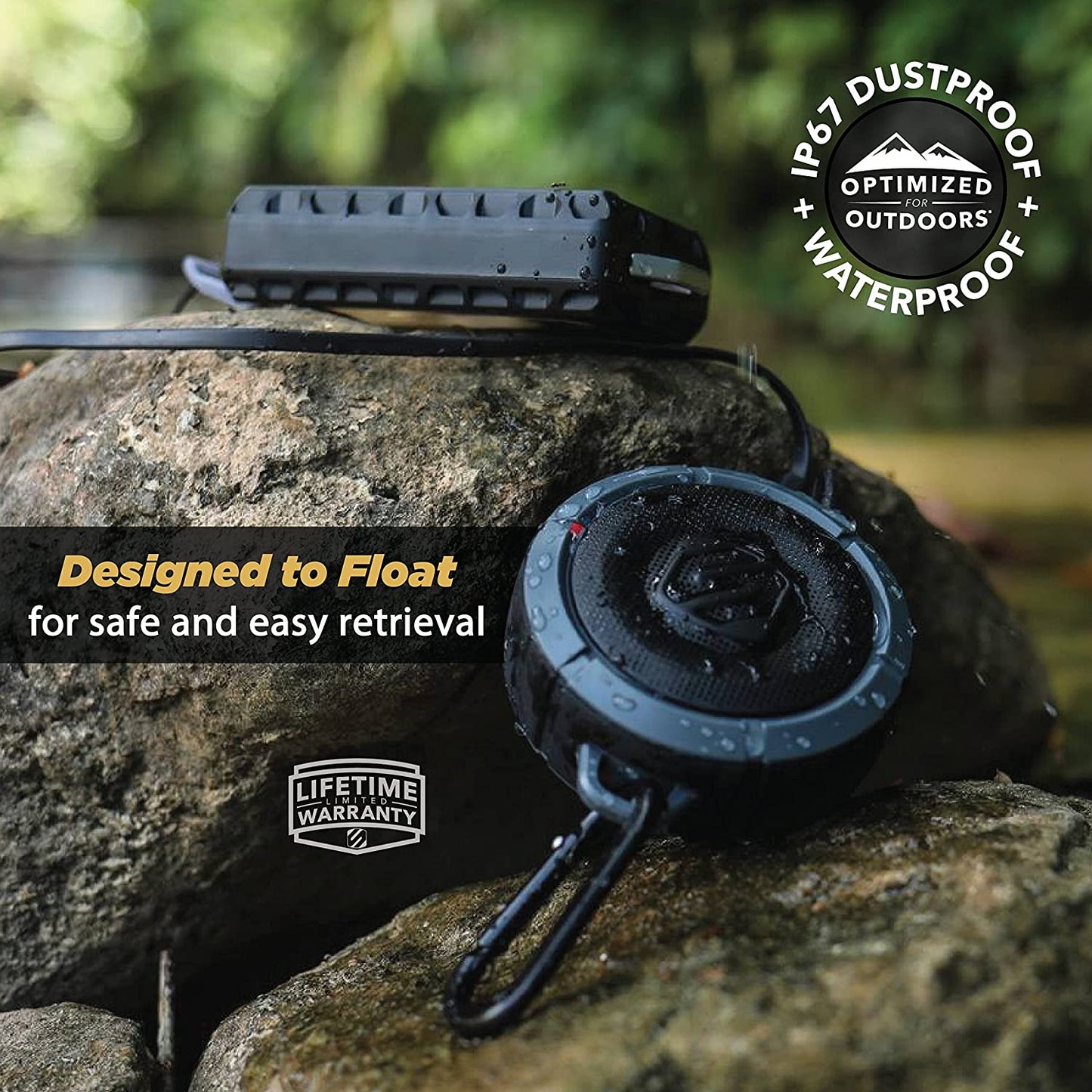 BoomBuoy Floating Waterproof Wireless Speaker (Black/Grey)
