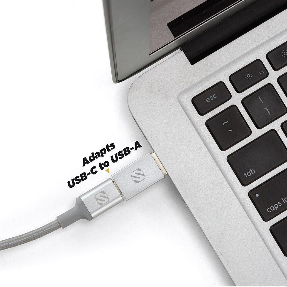 USB-A TO USB-C™ Adapter 2-Pack Silver