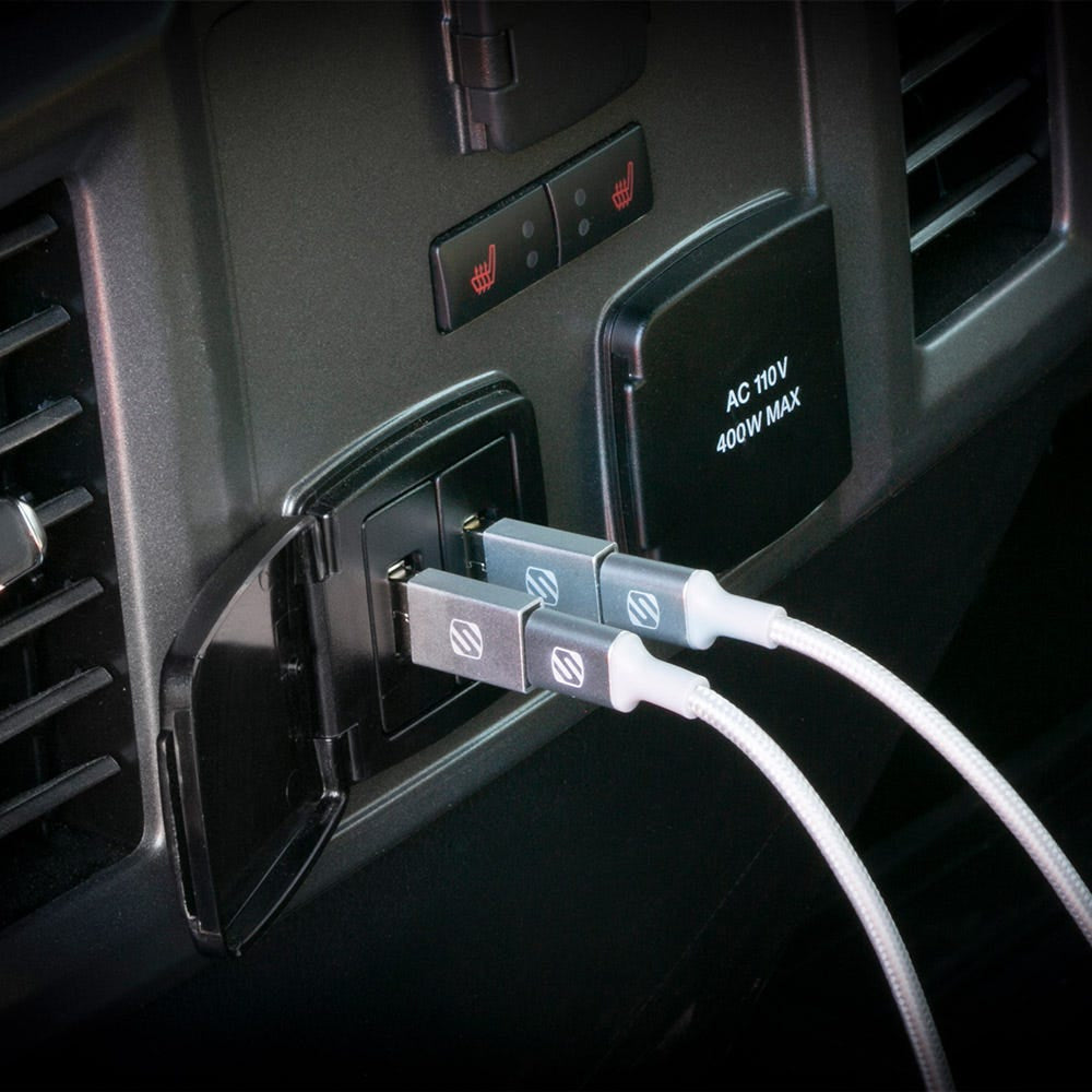 USB-A TO USB-C™ Adapter 2-Pack Silver