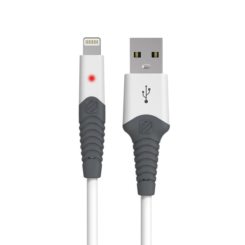 StrikeLine LED 0.9m Rugged Charge & Sync Cable for Lightning Devices - White