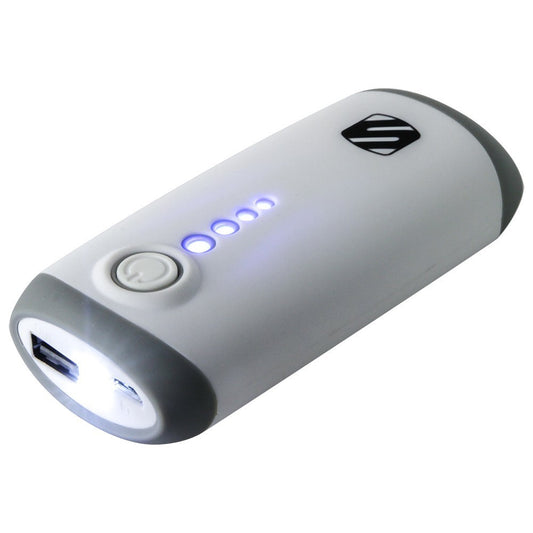 GoBat 4400 - Portable 4400 mAh power bank with built in flashlight (White)